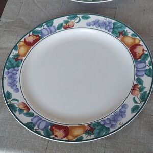 INTRO Stoneware Orchard Dinner Plates Set Of 6